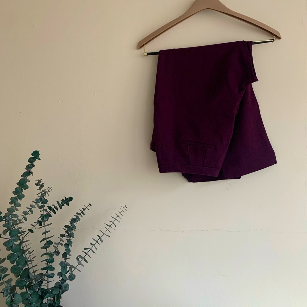 SOLD - Plum Stretchy Dress Pants